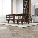 Adira XLarge Walnut Dining Set - 6 Zola Grey Chairs | MidinMod | TX | Best Furniture stores in Houston