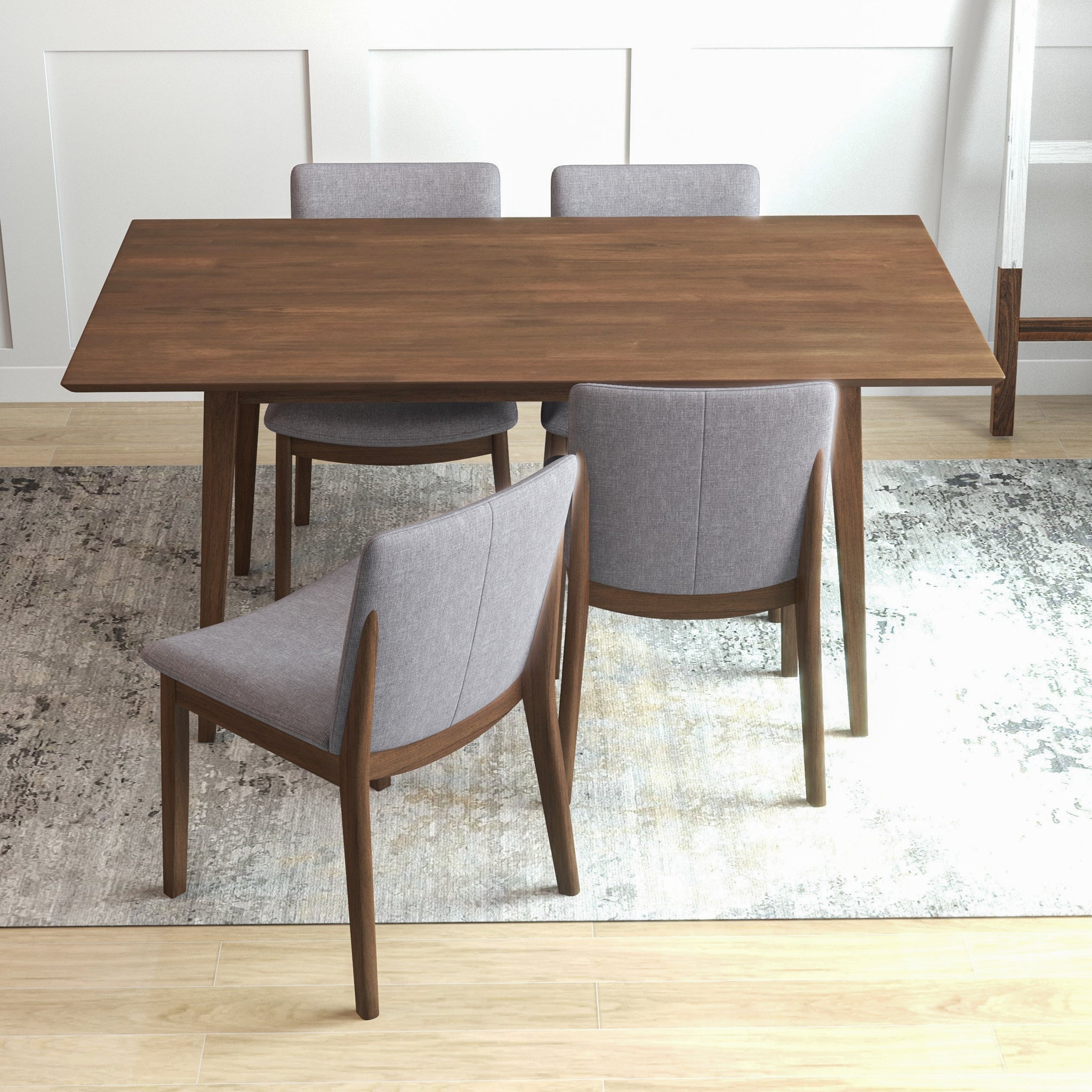 Walnut dining table and 4 chairs new arrivals