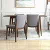 Adira Large Walnut Dining Set - 4 Virginia Grey Chairs | MidinMod | TX | Best Furniture stores in Houston