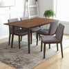 Adira Large Walnut Dining Set - 4 Virginia Grey Chairs | MidinMod | TX | Best Furniture stores in Houston