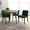 Adira Large Dining Set - 4 Virginia Green Velvet  Chairs | MidinMod | TX | Best Furniture stores in Houston