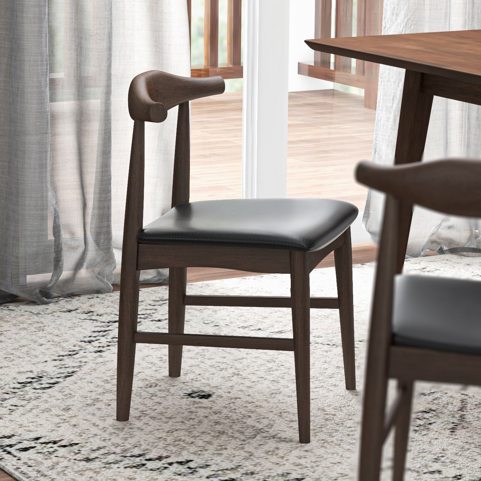 Walnut dining chairs set of 4 cheap
