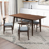 Adira Large Walnut Dining Set - 4 Winston Grey Chairs | MidinMod | TX | Best Furniture stores in Houston