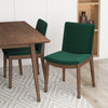 Adira Small Walnut Dining Set - 4 Virginia Green Velvet Chairs | MidinMod | TX | Best Furniture stores in Houston