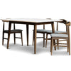 Adira Small White Top Dining Set - 4 Winston Grey Chairs | MidinMod |  TX | Best Furniture stores in Houston