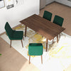 Adira Large Dining Set - 4 Brighton Green Velvet Chairs | MidinMod | TX | Best Furniture stores in Houston