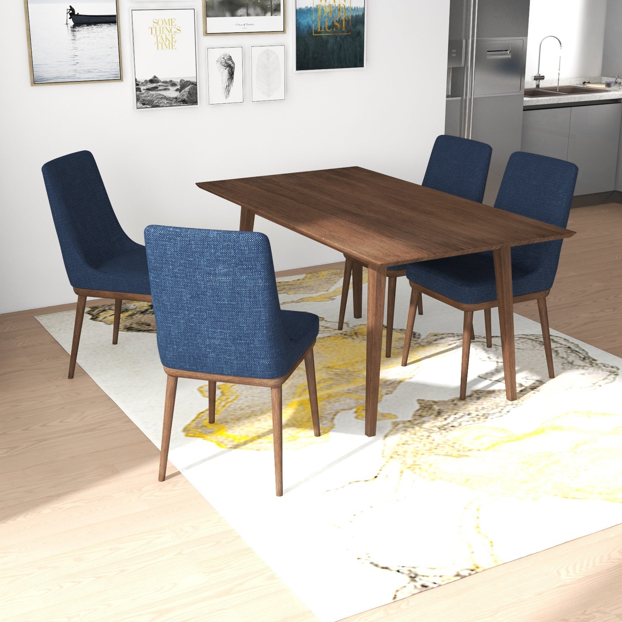 Navy dining online table and chairs