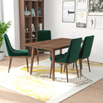 Adira Large Dining Set - 4 Brighton Green Velvet Chairs | MidinMod | TX | Best Furniture stores in Houston