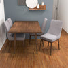 Adira Small Walnut Dining Set - 4 Brighton Grey Chairs | MidinMod | TX | Best Furniture stores in Houston