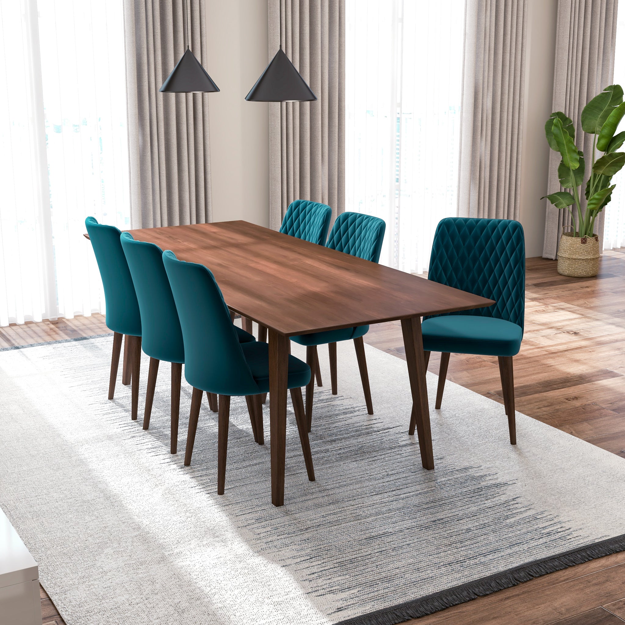 Velvet dining best sale chairs and bench