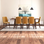 Adira XL Walnut Dining Set - 8 Evette Gold Velvet Chairs | MidinMod | TX | Best Furniture stores in Houston