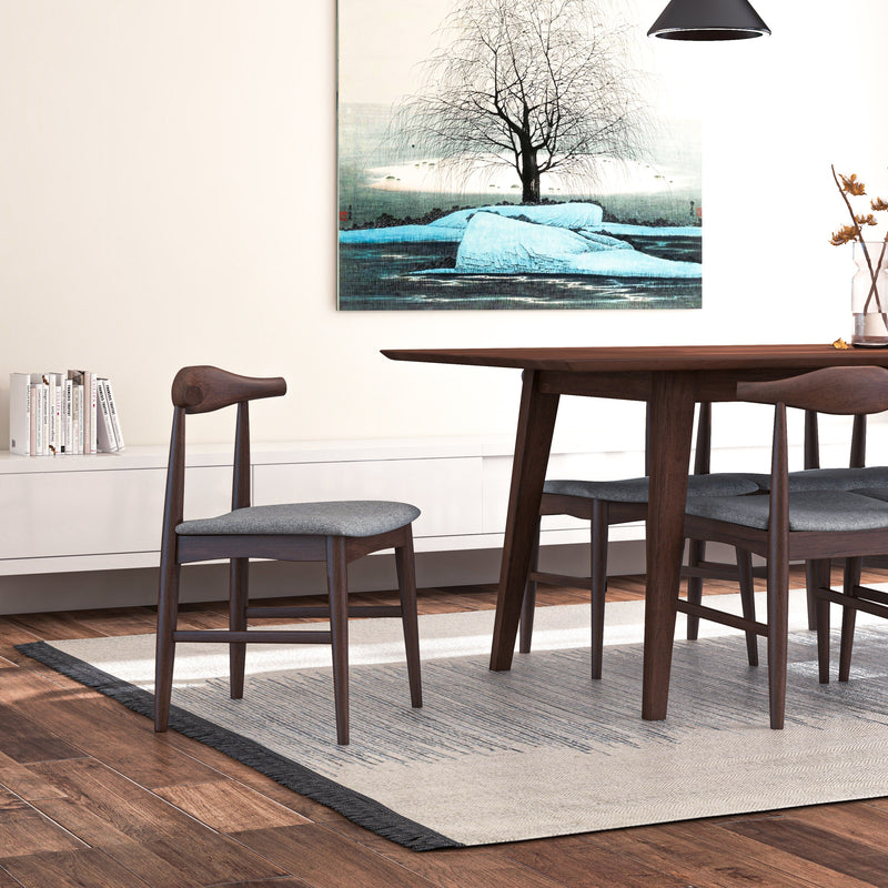 Adira XLarge Walnut Dining Set | 8 Winston Grey Dining Chairs | Houston TX | Best Furniture stores in Houston
