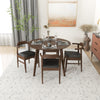 Aliana (Walnut) Dining Set with 4 Zola (Black Leather) Chairs | Mid in Mod | Houston TX | Best Furniture stores in Houston