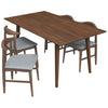 Alpine Large Walnut Dining Set - 4 Winston Gray Chairs | MidinMod | TX | Best Furniture stores in Houston