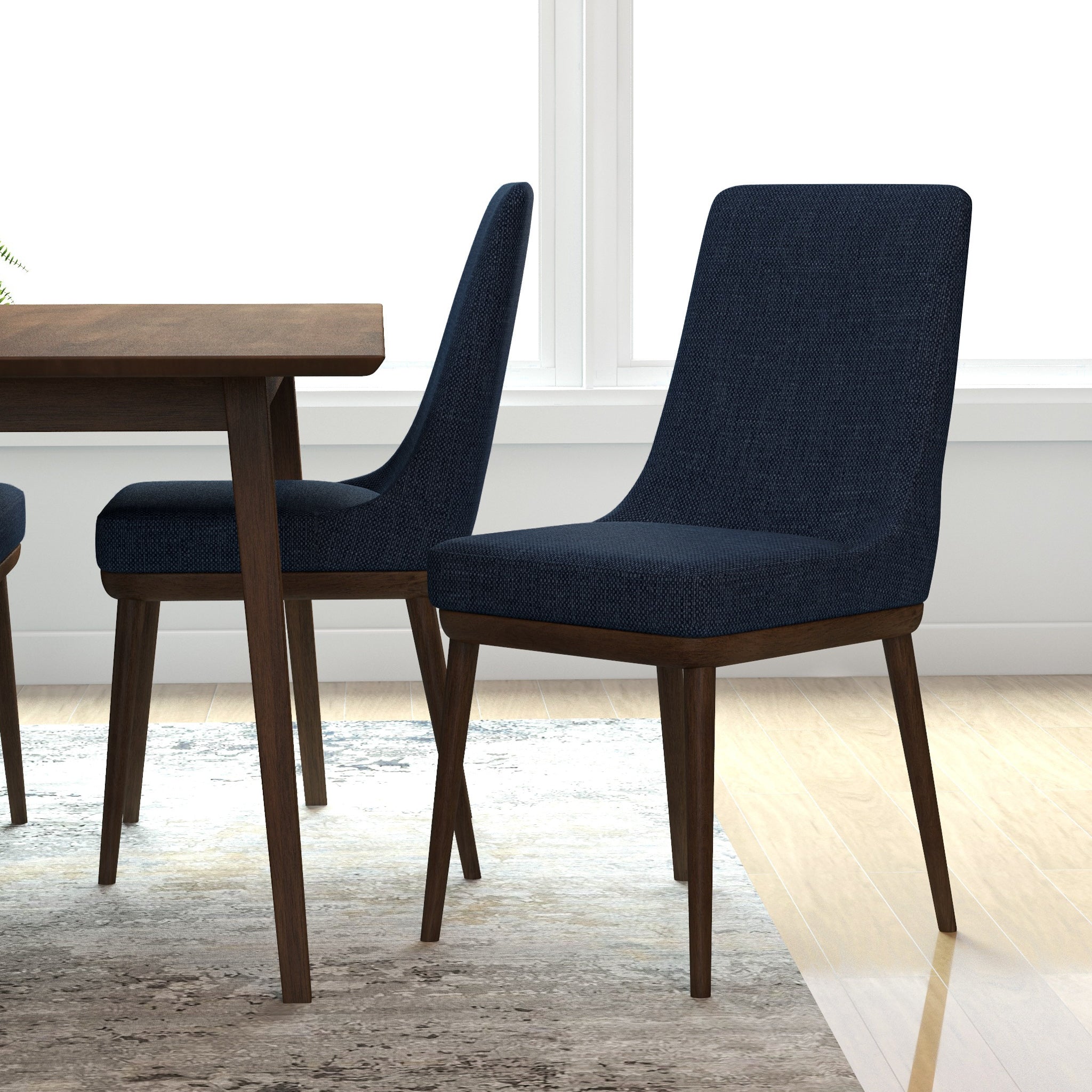 Brighton Dining Chair Navy Blue Set of 2 - MidinMod