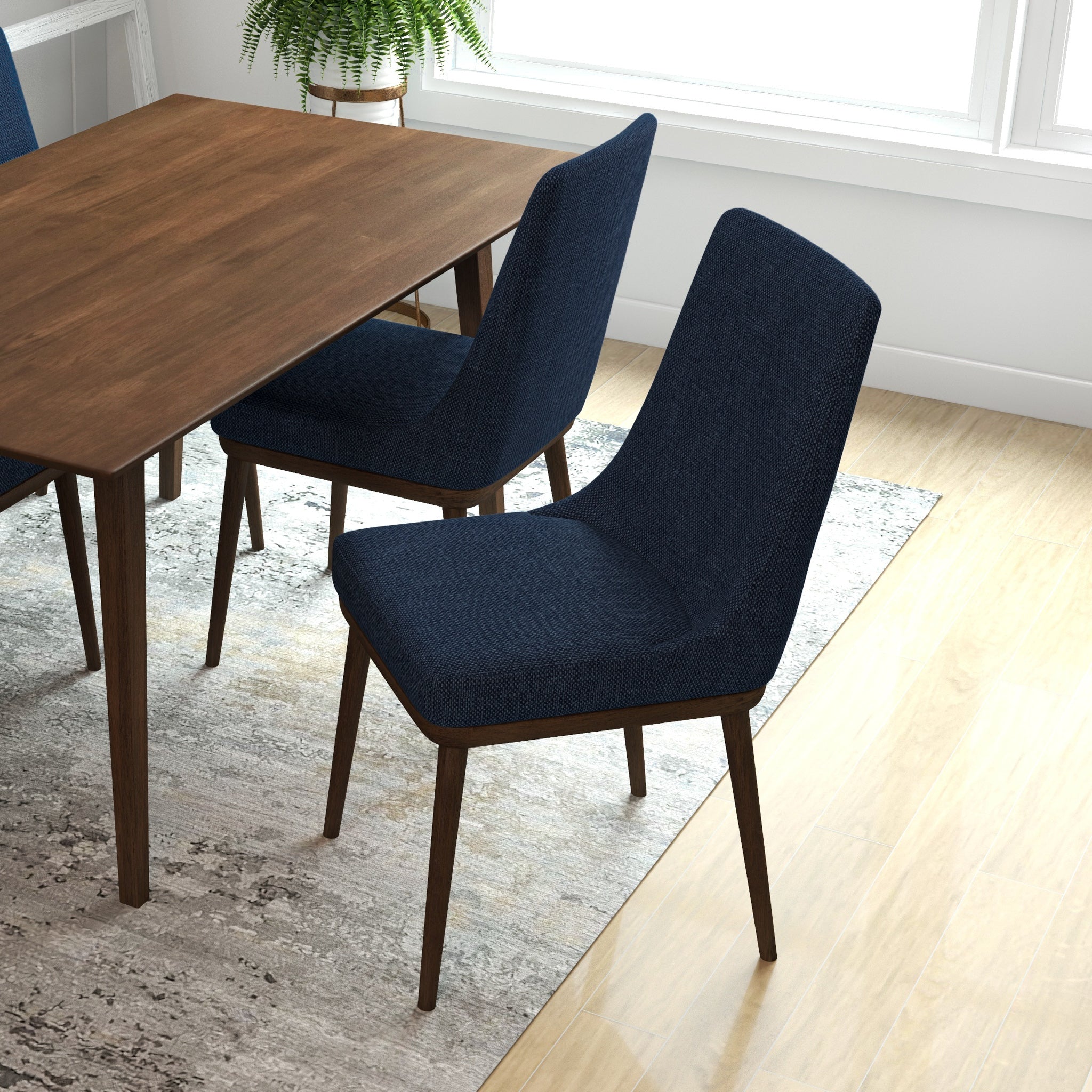 Brighton Dining Chair Navy Blue Set of 2 - MidinMod