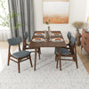 Alpine Large Dining Set with 4 Collins Dining Chairs (Walnut) | Mid in Mod | Houston TX | Best Furniture stores in Houston