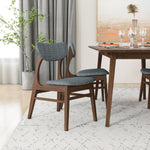 Alpine Large Dining Set with 4 Collins Dining Chairs (Walnut) | Mid in Mod | Houston TX | Best Furniture stores in Houston