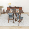 Alpine Large Dining Set with 4 Collins Dining Chairs (Walnut) | Mid in Mod | Houston TX | Best Furniture stores in Houston