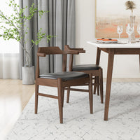 Alpine Large White Dining Set - 4 Zola Black Leather Chairs | MidinMod | TX | Best Furniture stores in Houston