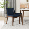 Dining Set, Alpine Large White Table with 4 Virginia Dark Blue Chairs | Mid in Mod | Houston TX | Best Furniture stores in Houston