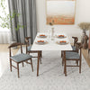 Alpine Large White Dining Set - 4 Winston Gray Chairs | MidinMod | TX | Best Furniture stores in Houston