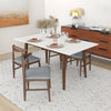 Alpine Large White Dining Set - 4 Winston Gray Chairs | MidinMod | TX | Best Furniture stores in Houston