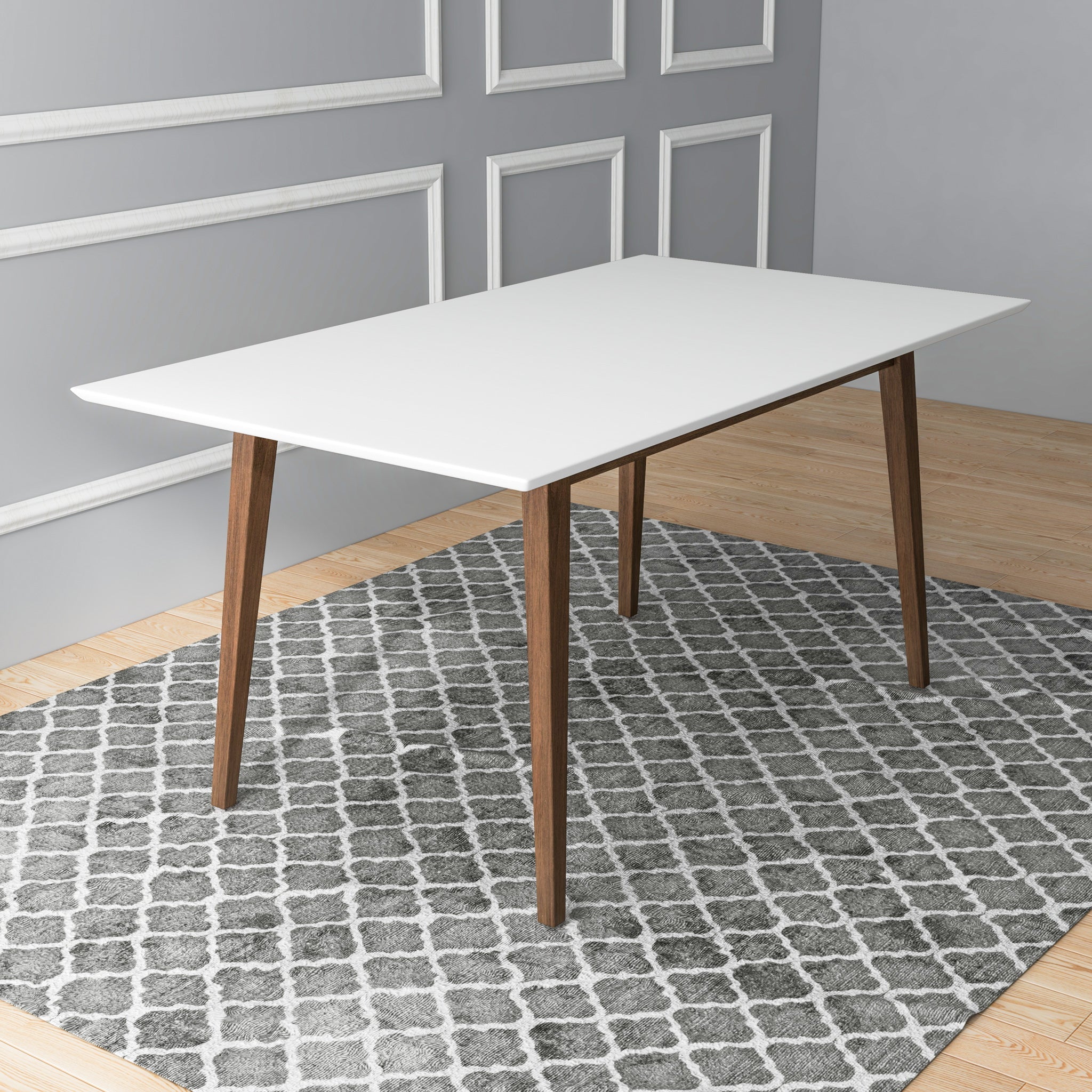 Alpine Large White Dining Table - MidinMod