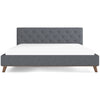 Ashton King Size Dark Grey Platform Bed | MidinMod | Houston TX