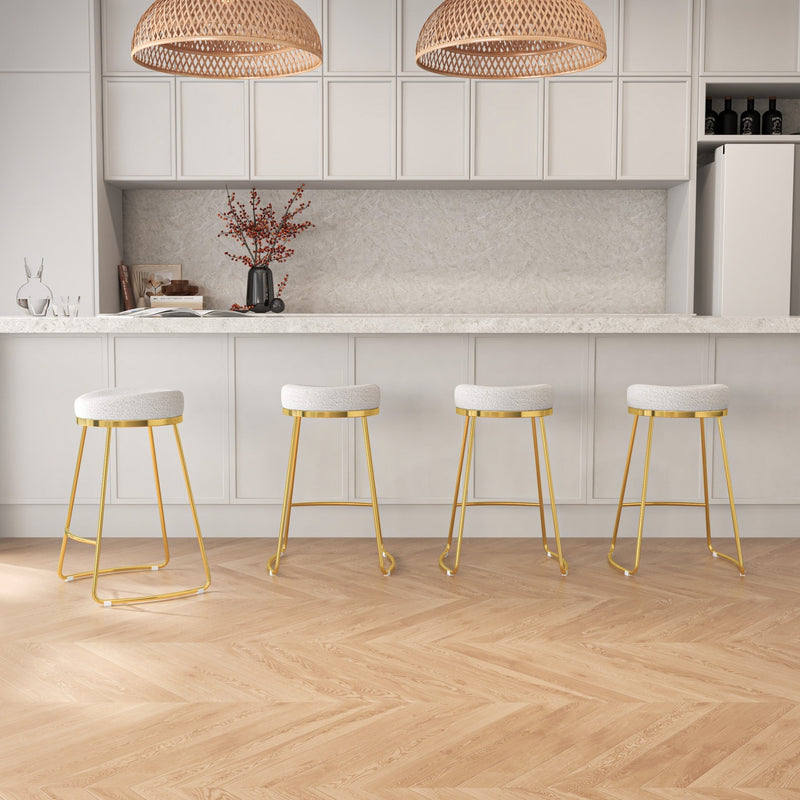 Bissel Beige Boucle Counter Stool  | MidinMod | Houston TX | Best Furniture stores in Houston