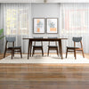 Adira Large Walnut Dining Set - 4 Collins Grey  Chairs | MidinMod | TX | Best Furniture stores in Houston