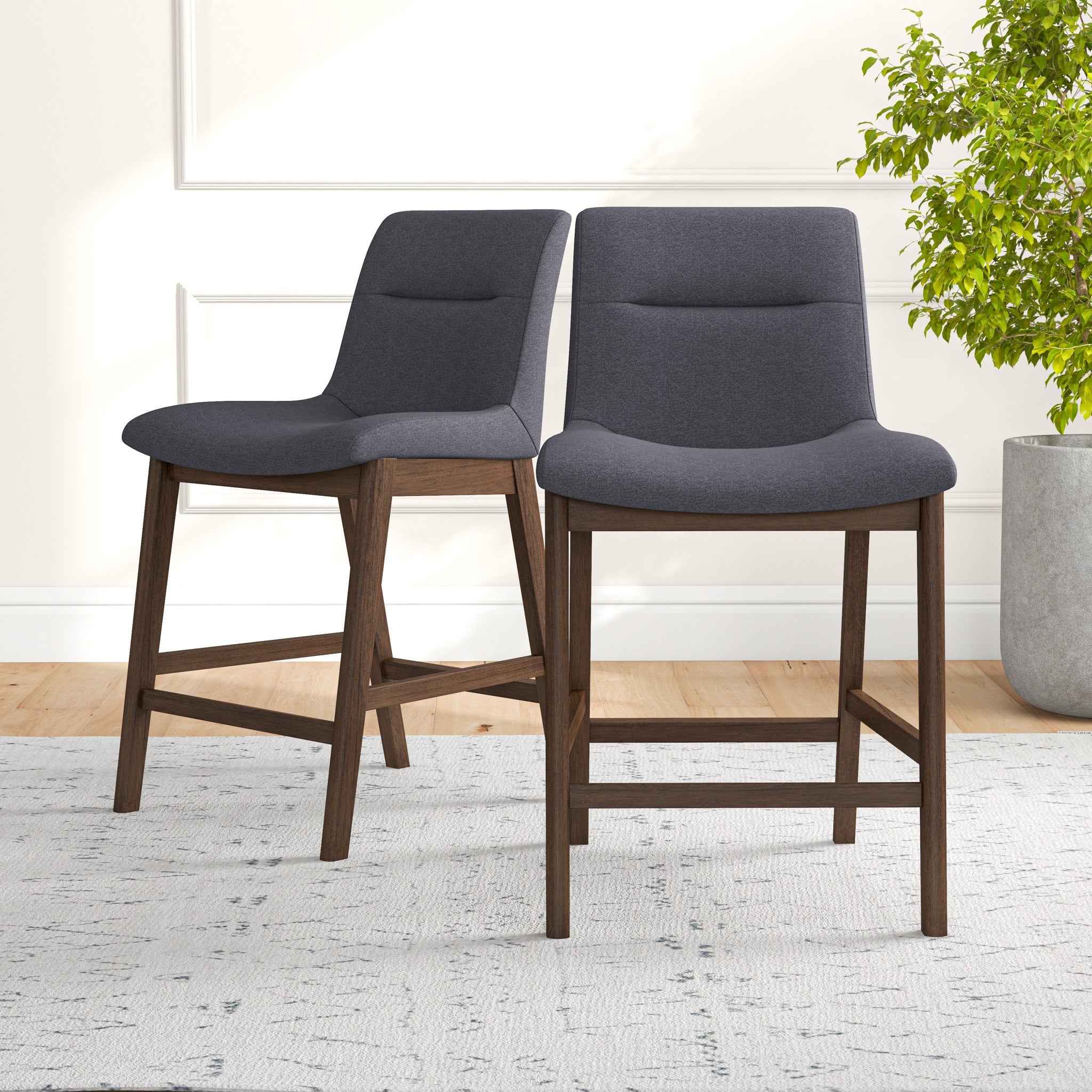 Danilo Dark Gray Counter Stool Set of 2 - MidinMod