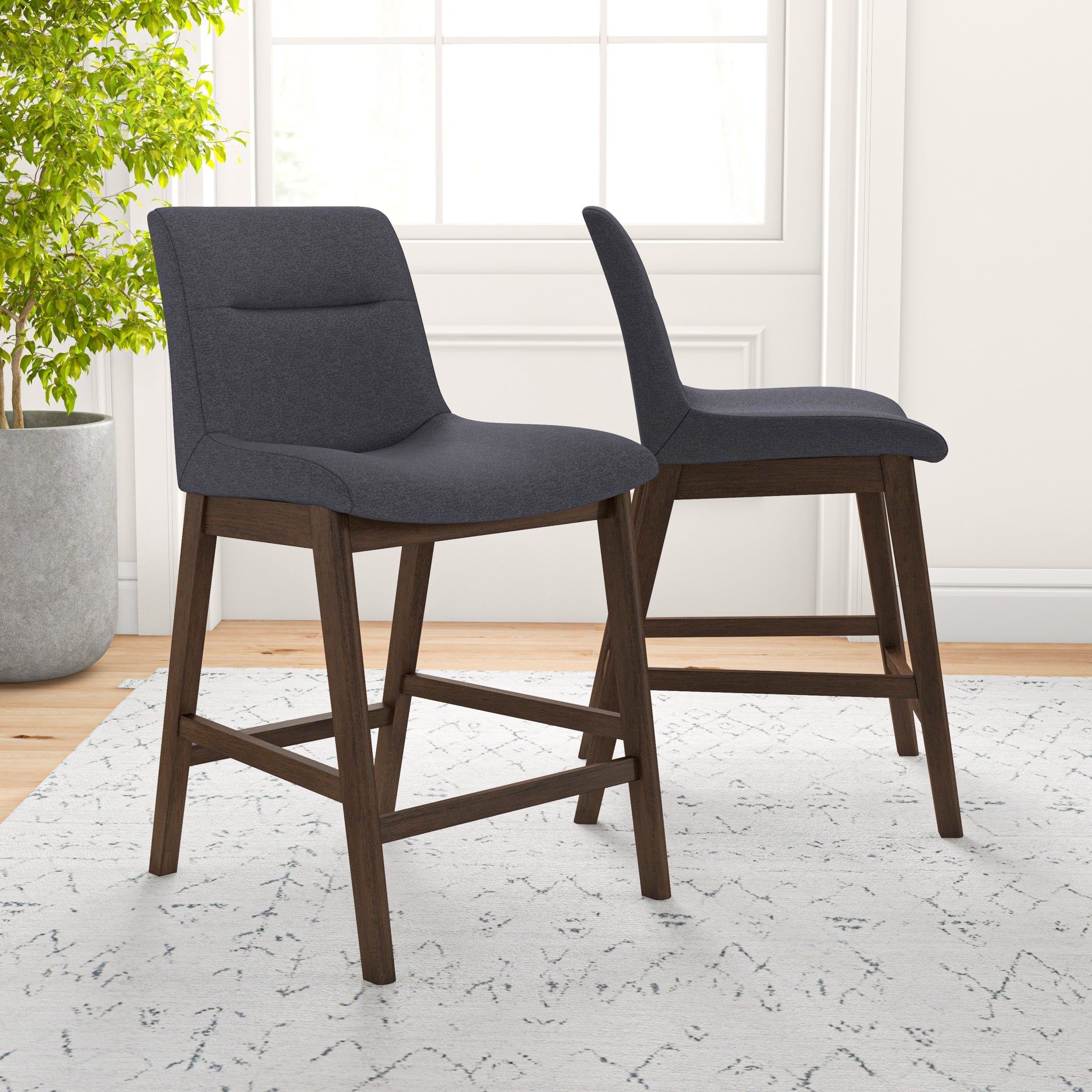 Danilo Dark Gray Counter Stool Set of 2 - MidinMod