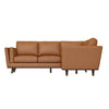 Ernest Tan Leather L Shape Corner Sofa | Mid in Mod | Houston TX | Best Furniture stores in Houston