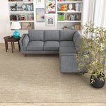 Ernest L Shape Grey Corner Sofa | Mid in Mod | Houston TX | Best Furniture stores in Houston