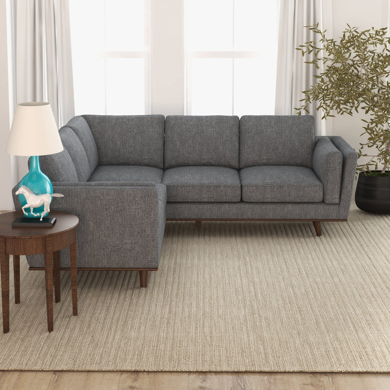 Ernest L Shape Grey Corner Sofa | Mid in Mod | Houston TX | Best Furniture stores in Houston