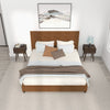 Eldridge King Size Cognac Velvet Platform Bed  | MidinMod | Houston TX | Best Furniture stores in Houston