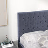 Eldridge Queen Size  Grey Velvet Platform Bed  | MidinMod | TX | Best Furniture stores in Houston