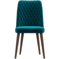 Evette Mid Century Modern Dining Chair - Teal  Velvet | MidinMod | TX | Best Furniture stores in Houston