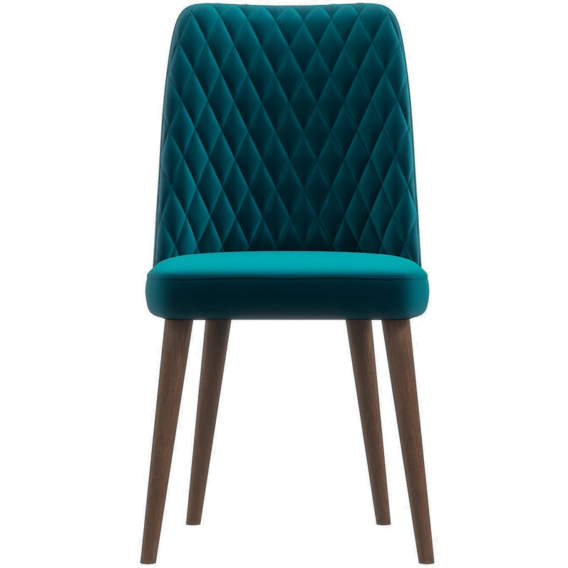 Evette Mid Century Modern Dining Chair - Teal  Velvet | MidinMod | TX | Best Furniture stores in Houston