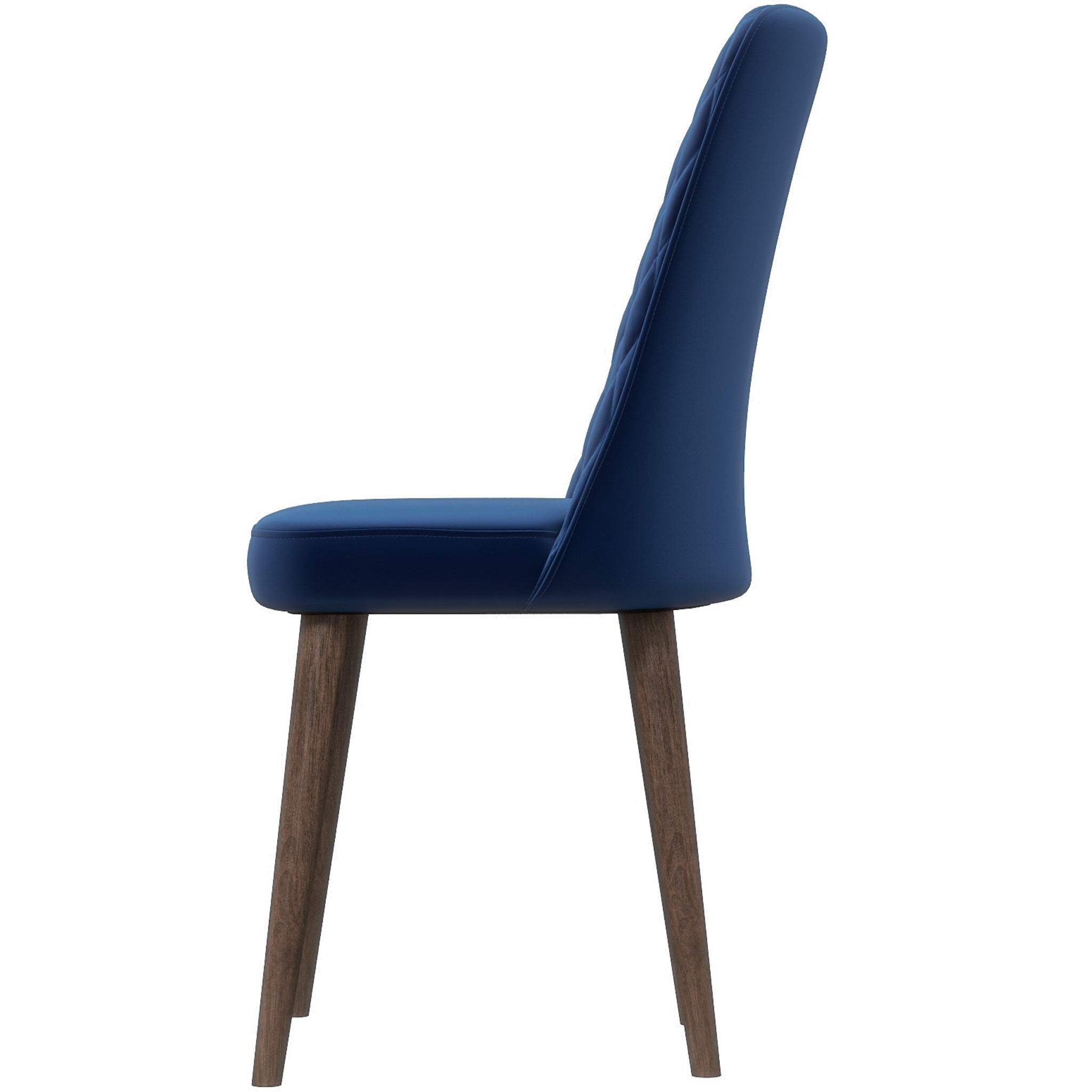 Evette Mid Century Modern Navy Blue Dining Chair Set of 2 - MidinMod