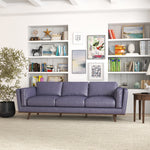 Ferre Leather Sofa - Blue Gray Leather  | MidinMod | Houston TX | Best Furniture stores in Houston