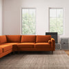 Fordham Corner Sofa - Orange Velvet | MidinMod | Houston TX | Best Furniture stores in Houston