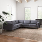Fordham Symmetrical Corner Sofa (Dark Grey Fabric)