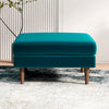 Fordham Ottoman - Teal Velvet | MidinMod | Houston TX | Best Furniture stores in Houston