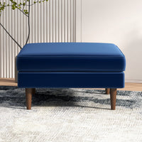 Fordham Ottoman (Blue Velvet) - MidinMod Houston Tx Mid Century Furniture Store - Ottoman 5