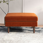Fordham Ottoman - Burnt orange Velvet | MidinMod | Houston TX | Best Furniture stores in Houston