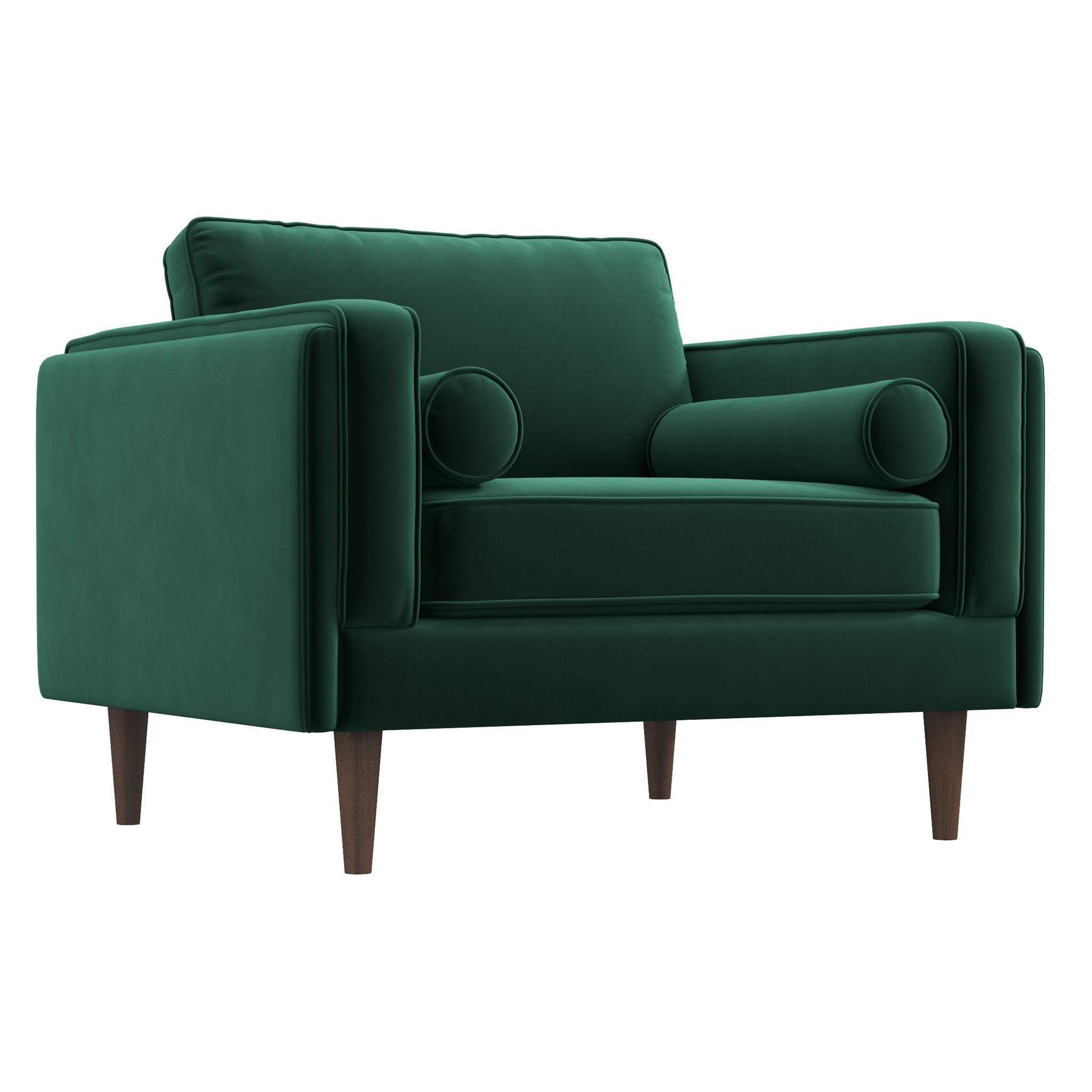 Fordham Green Velvet Lounge Chair - MidinMod