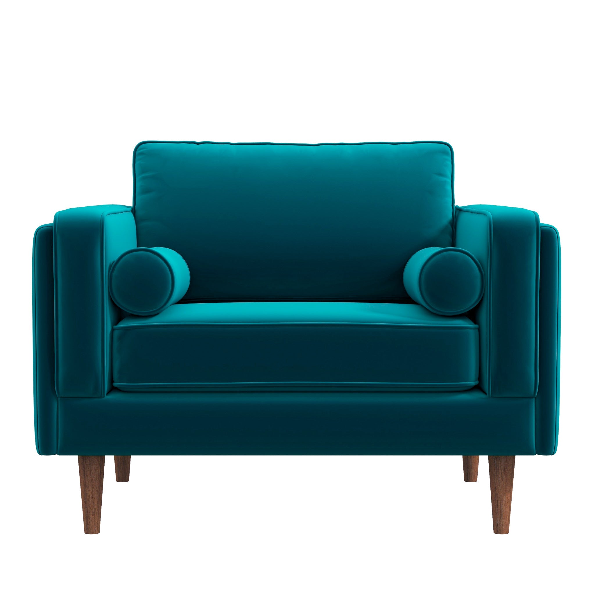 Fordham Teal Velvet Lounge Chair - MidinMod