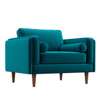 Fordham Lounge Chair - Teal Velvet | MidinMod | Houston TX | Best Furniture stores in Houston